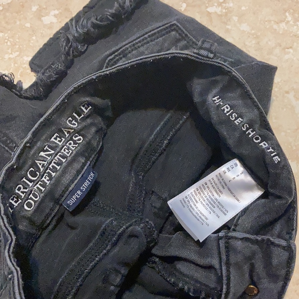 American Eagle Hi Rise Shortie Shorts Size 0 - Picture 3 of 3